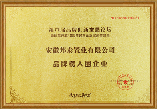 第六屆品牌創(chuàng)新發(fā)展論壇品牌榜人圍企業(yè)